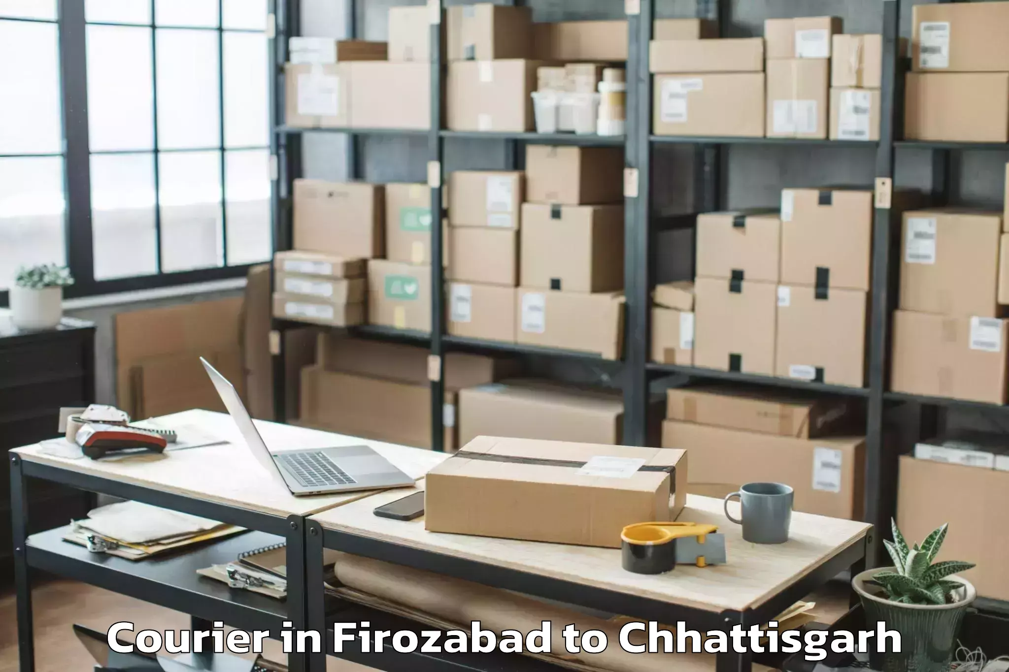 Top Firozabad to Chhattisgarh Kamdhenu Vishwavi Courier Available